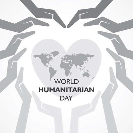 Vector Illustration of World Humanitarian Day observed on 19th Augustのイラスト素材