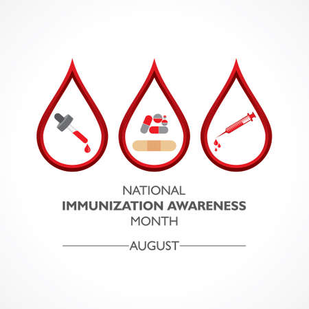 Vector Illustration National Immunization Awareness Month observed in August