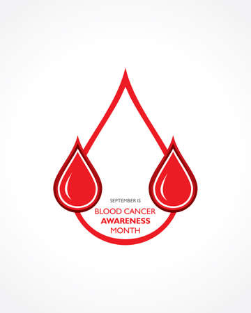 Vector illustration of Blood Cancer Awareness Month observed in September.のイラスト素材