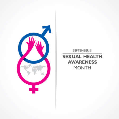 Vector Illustration Sexual Health Awareness Month Observed in Septemberのイラスト素材