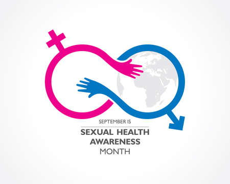 Vector Illustration Sexual Health Awareness Month Observed in Septemberのイラスト素材