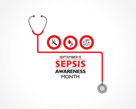 Vector illustration of Sepsis Awareness Month observed in September 13thのイラスト素材