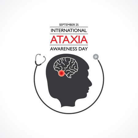 Vector illustration of International Ataxia Awareness Day observed on September 25のイラスト素材