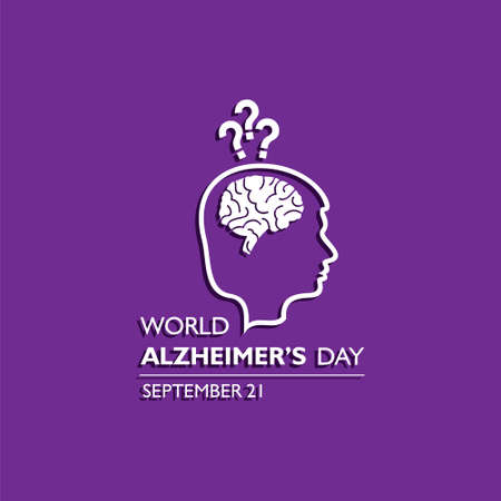 Vector illustration of World Alzheimers Day observed on September 21のイラスト素材