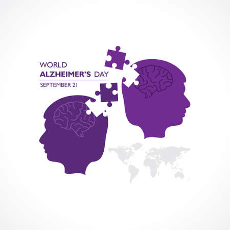 Vector illustration of World Alzheimers Day observed on September 21のイラスト素材