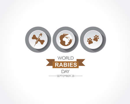 Vector Illustration of World Rabies Day concept observed on September 28thのイラスト素材