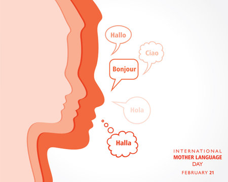 Vector Illustration of International Mother Language Day observed on February 21のイラスト素材