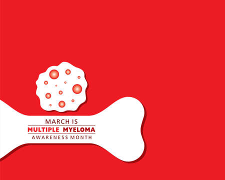 Vector illustration of Multiple Myeloma (Type of bone marrow cancer) Awareness Month observed in the month of Marchのイラスト素材