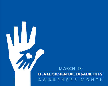 Vector illustration of Developmental Disabilities Awareness Month observed in the month of March