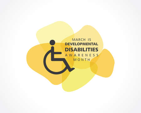 Vector illustration of Developmental Disabilities Awareness Month observed in the month of Marchのイラスト素材