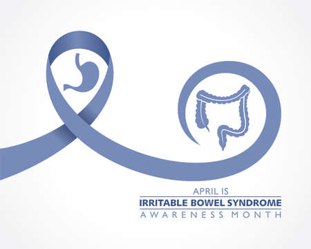 Vector Illustration of Irritable bowel syndrome (IBS) awareness month observed in Aprilのイラスト素材