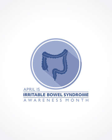 Vector Illustration of Irritable bowel syndrome (IBS) awareness month observed in Aprilのイラスト素材