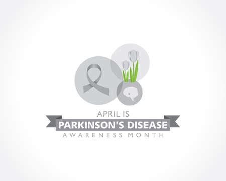 Vector illustration of World Parkinson's disease Awareness Month observed in April every yearのイラスト素材