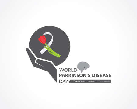 Vector illustration of World Parkinson's disease Day observed on 11th April every yearのイラスト素材