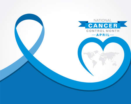 Vector Illustration of National Cancer Control Month observed in April every yearのイラスト素材