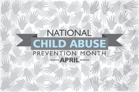 Vector illustration of National Child Abuse Prevention Month observed in April.のイラスト素材