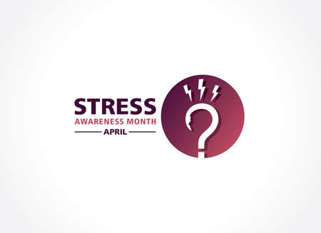 Vector Illustration of Stress Awareness Month observed in April every yearのイラスト素材