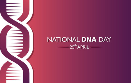 Vector illustration of National DNA day observed on April 25のイラスト素材