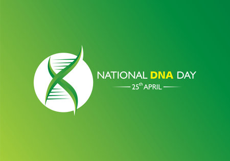 Vector illustration of National DNA day observed on April 25のイラスト素材