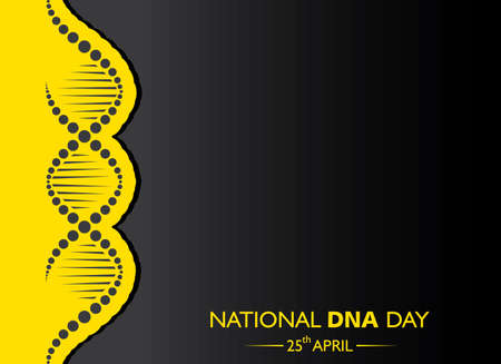 Vector illustration of National DNA day observed on April 25のイラスト素材