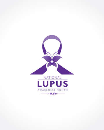 Vector Illustration of Lupus Awareness Month observed in May.のイラスト素材
