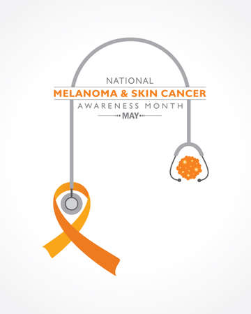 Vector Illustration of Melanoma and Skin Cancer Awareness Month observed in May.のイラスト素材