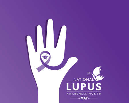 Vector Illustration of Lupus Awareness Month observed in May.のイラスト素材
