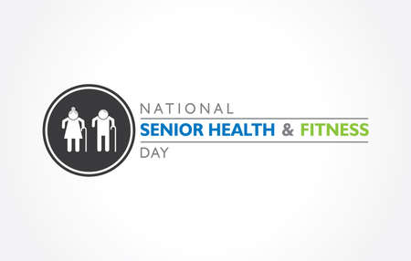 Vector illustration of National Senior Health and Fitness day observed on last Wednesday in May.のイラスト素材