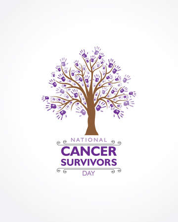 Vector Illustration of Cancer Survivors Day observed on first Sunday of June.のイラスト素材