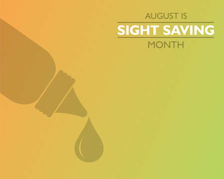 Vector Illustration of Sight Saving Month is observed in August, The celebration is to of protecting and taking good care of the eyes.のイラスト素材