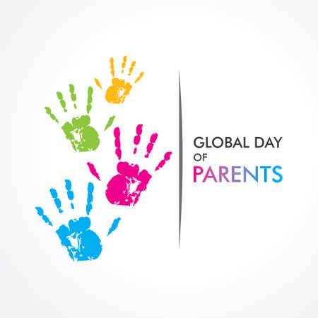 Vector Illustration of Global Parents Day design celebrated on 1st juneのイラスト素材