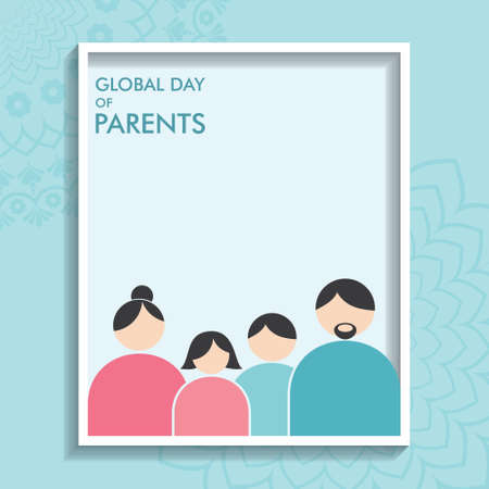 Vector Illustration of Global Parents Day design celebrated on 1st juneのイラスト素材