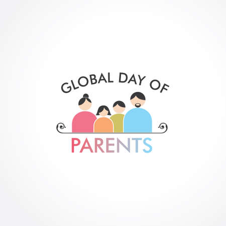 Vector Illustration of Global Parents Day design celebrated on 1st juneのイラスト素材