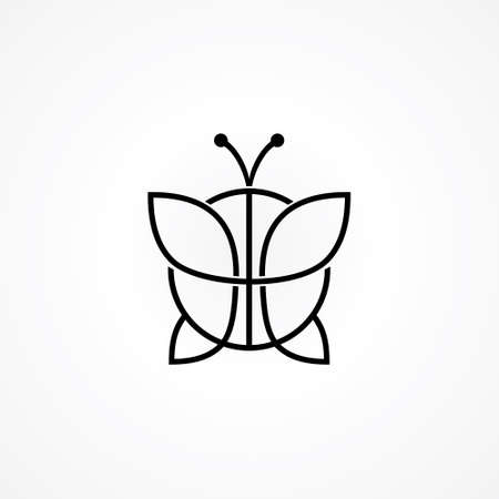 Vector Illustration of logo design for a concept of basketball with butterflyのイラスト素材
