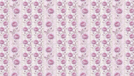 3D Purple Floral Palling Flex Wallpaper