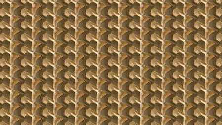 3D Golden Wooden Style Palling Flex Wallpaper
