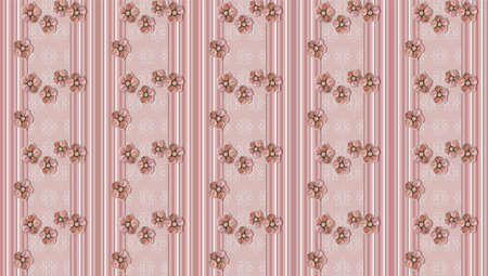 3d palling wallpaper with pink flower and lined background for wall decore flex wallpaper