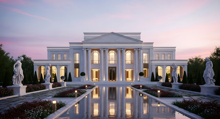 The White House in Washington DC, USA. 3D rendering.の素材