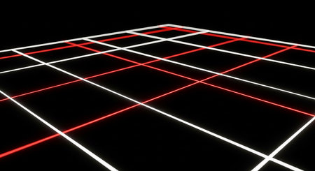 3d rendering of abstract background with neon light lines. Glowing neon lines.の素材