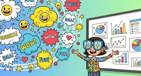 Illustration of a Kid Boy Surrounded by Comic Speech Bubblesの素材