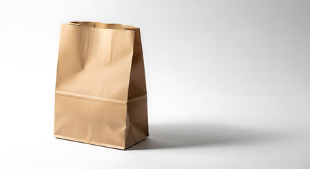 Brown Paper Bag Mock-Up - 3D Rendered Illustrationの素材