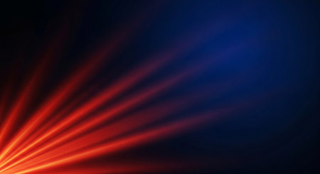 Abstract background with red and blue rays of light. Vector illustration.の素材