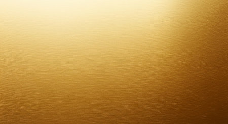 Gold metal brushed background or texture of brushed steel plate with reflections Iron plate and shinyの素材