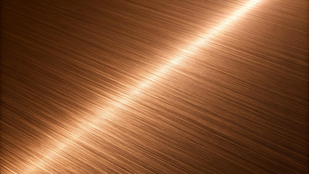 Copper metal background with some smooth lines in it (3d render)の素材