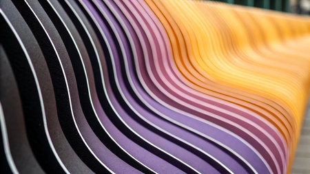 Colorful clothes hangers in a shop, closeup of photoの素材
