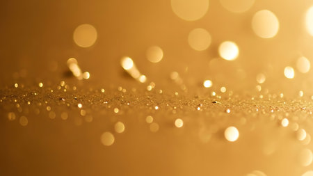 golden glitter texture abstract background for birthday, anniversary, new year eve or Christmas.の素材