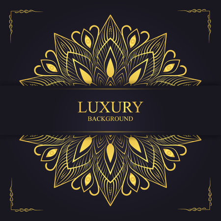 Luxury mandala background with golden arabesque pattern arabic  islamic east style. decorative mandala for print, poster, cover, brochure, flyer, banner.のイラスト素材