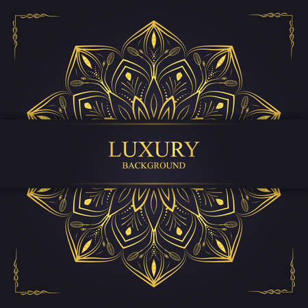 Luxury mandala background with golden arabesque pattern arabic  islamic east style. decorative mandala for print, poster, cover, brochure, flyer, banner.のイラスト素材