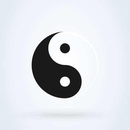 Ying yang symbol of harmony and balance vectorのイラスト素材