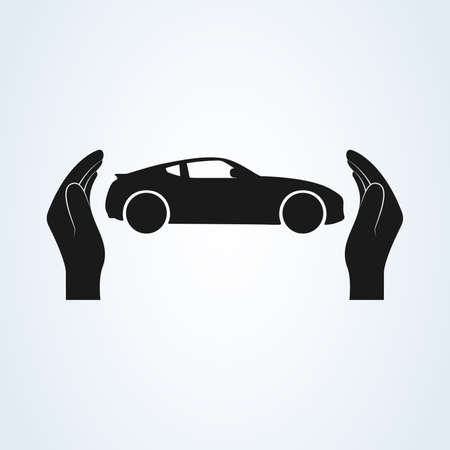 Car Protection icon vector. car insurance and collision damage waiver conceptsのイラスト素材